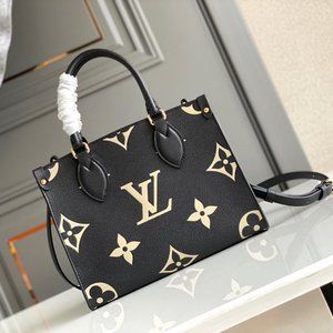 LV Onthego MM Monogram Empreinte Black/Beige